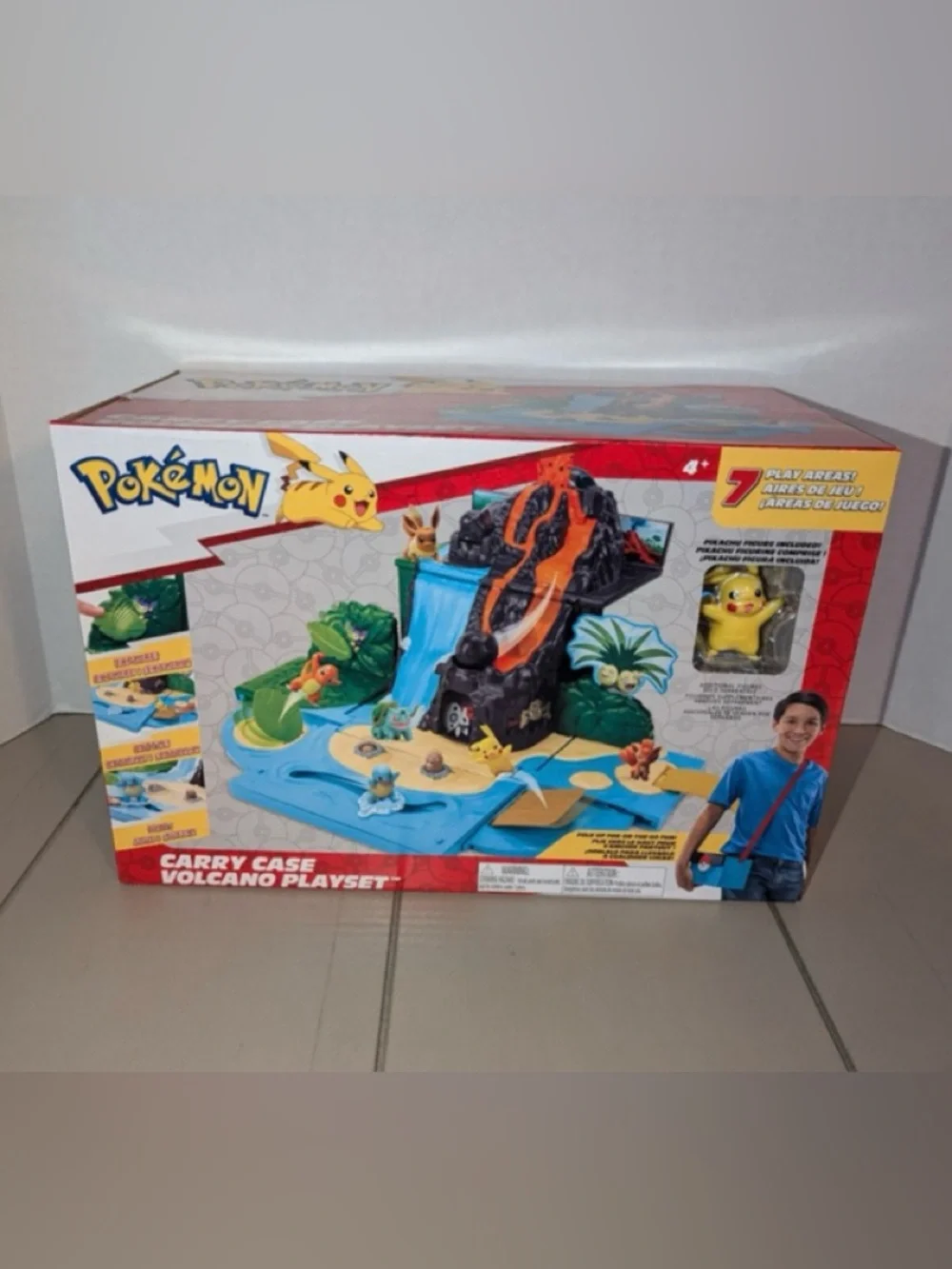 Pokemon Volcano Playset with Pikachu Figure  & carrying case